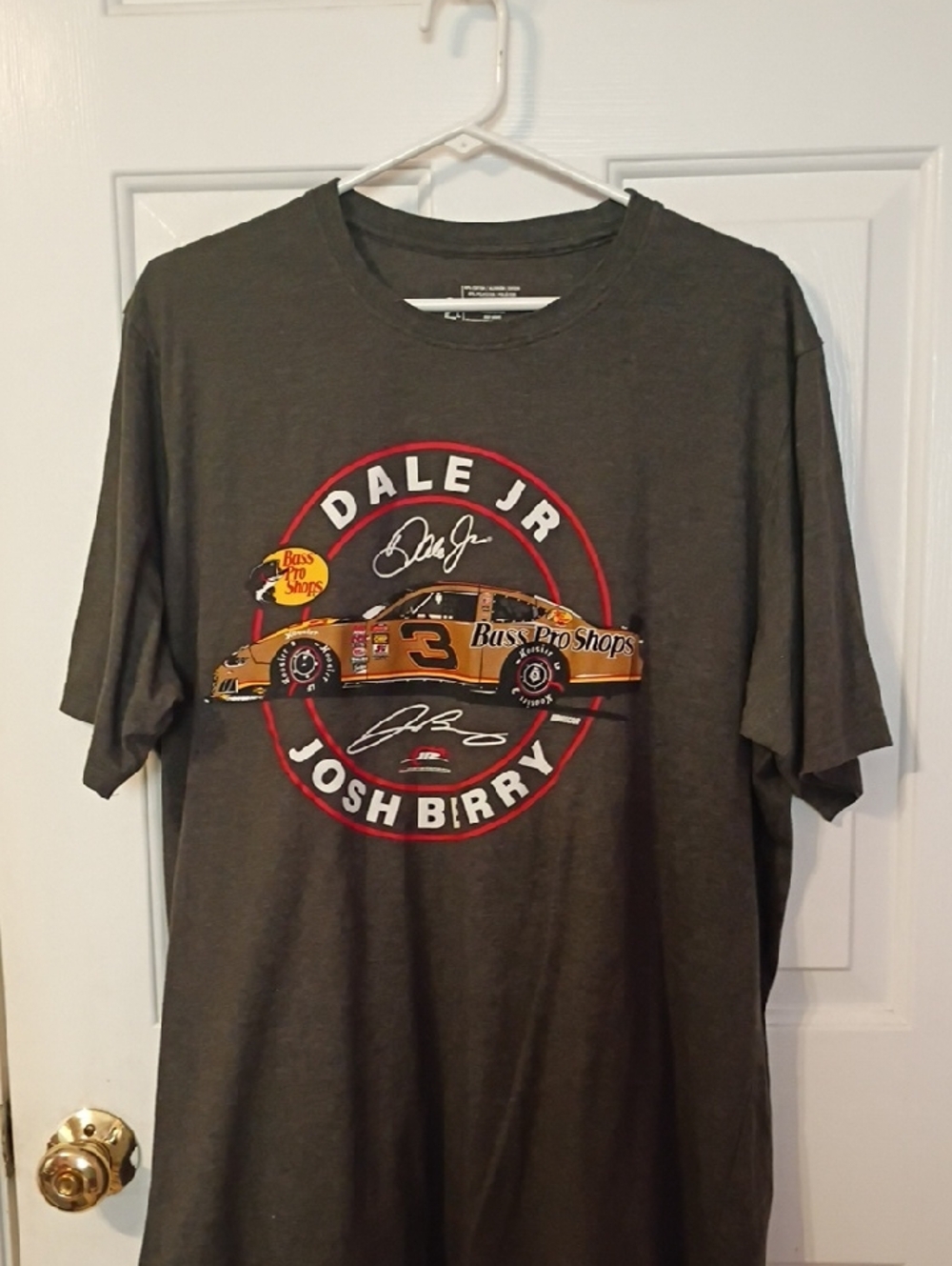 Dale Jr. Josh Berry Graphic Tee - Dark Gray with Yellow Print
